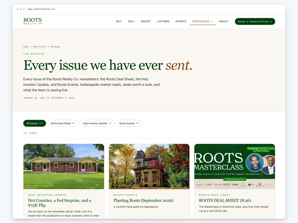 Roots Realty Co. project 2